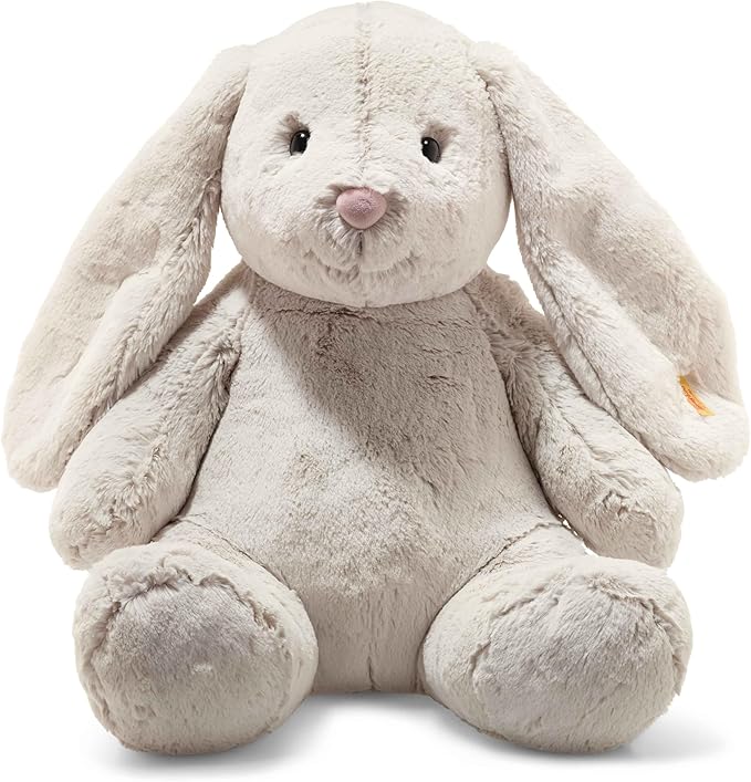 Steiff Hoppie Rabbit - Premium Stuffed Animal Plush Toy, Extra Large Stuffed Animal Bunny (Gray, 19")