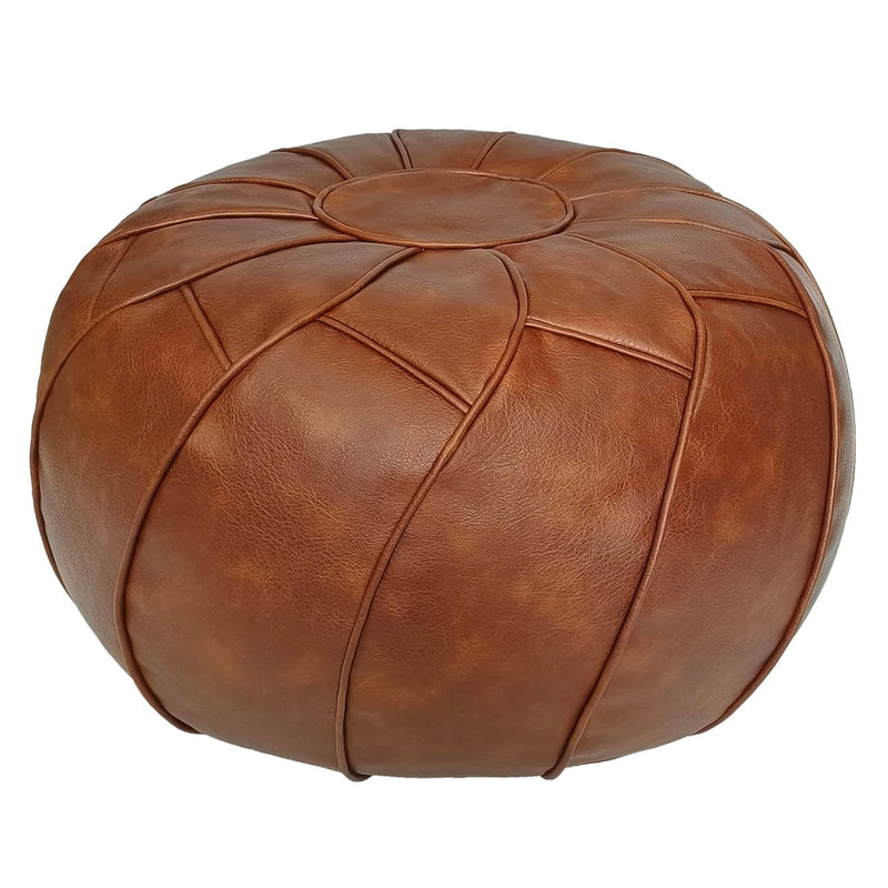 Unstuffed Pouf Cover - Round Foot Stool Ottoman - Storage Bean Bag Floor Chair
