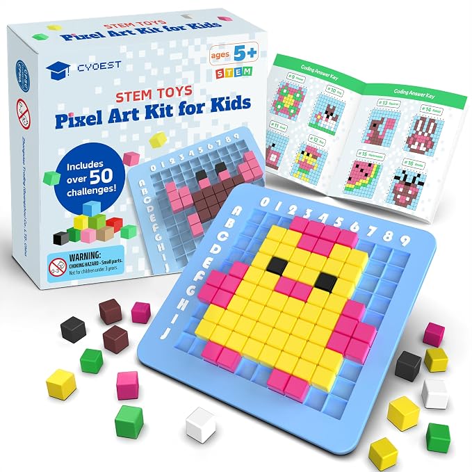 Pixel Art STEM Craft Kit for Kids Ages 5-12