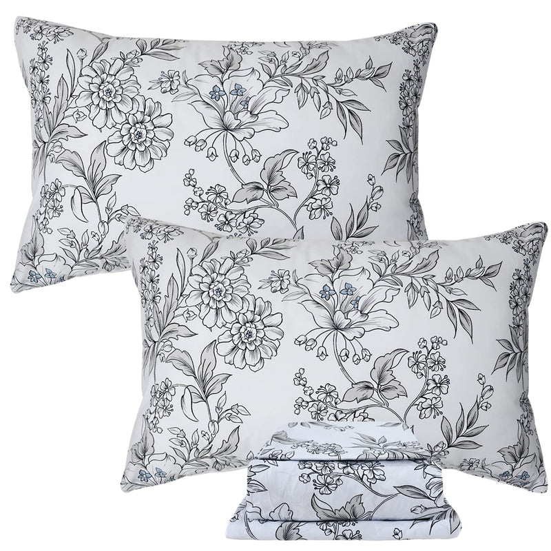 Black And White Sheets Set Vintage Peony Floral Bedding Shabby White Floral Sh