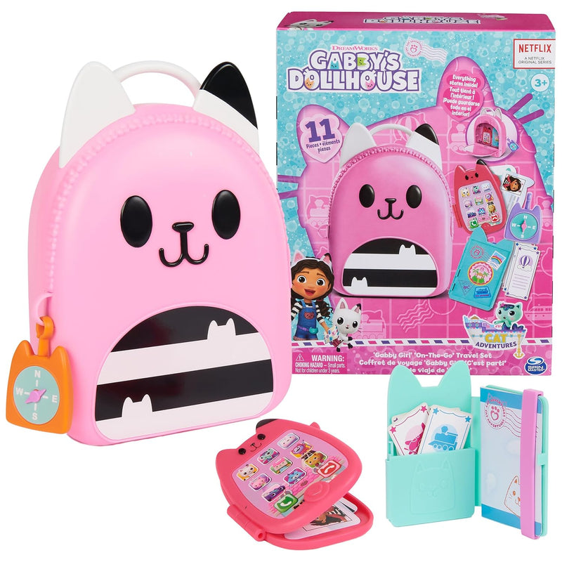 Gabby's Dollhouse, Gabby Girl On-The-Go Travel Set, Pretend Play Travel Toy