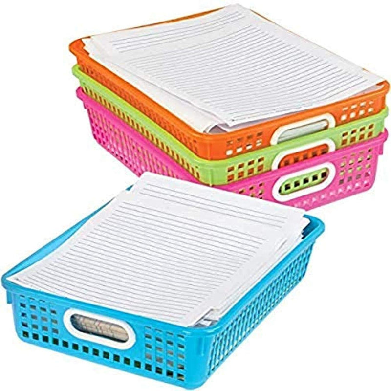 Plastic Desktop Paper Storage Baskets For Classroom Or Home Use – Plastic Mesh B