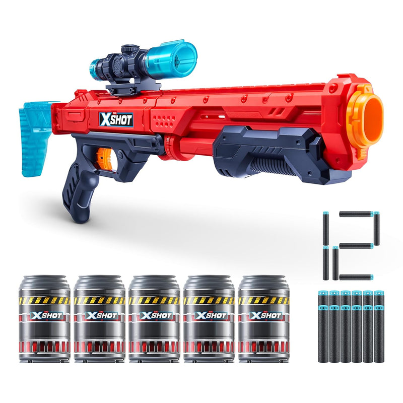 Excel Hawk Eye (5 Shooting Targets + 12 Darts) by ZURU, X-Shot Red Foam Dar