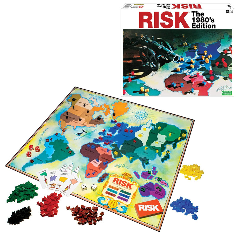 Risk The 1980'S Edition With Original 1980'S Artwork And Components By Game