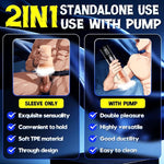 Textured Anal Male Masturbator Sleeve for Compatible Pump Cylinders, Soft TPE