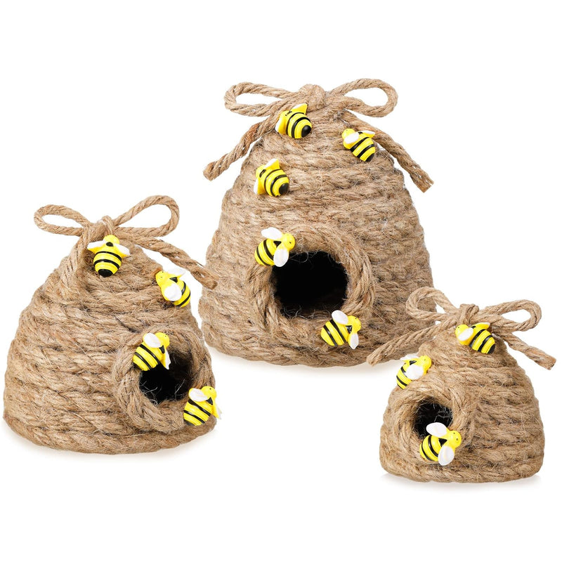 3 Pieces Bee Hive Decor Honey Bee Tiered Tray Decor Summer Spring Bee Decorati