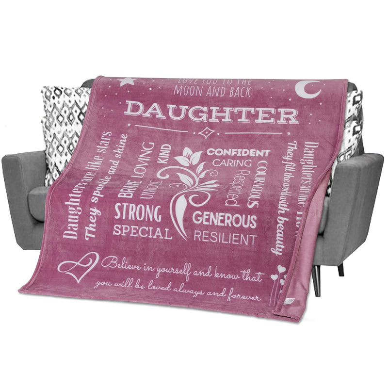 Daughter Gifts From Dad, Mom, Daughter Throw Blanket Bedroom Décor For Girls,