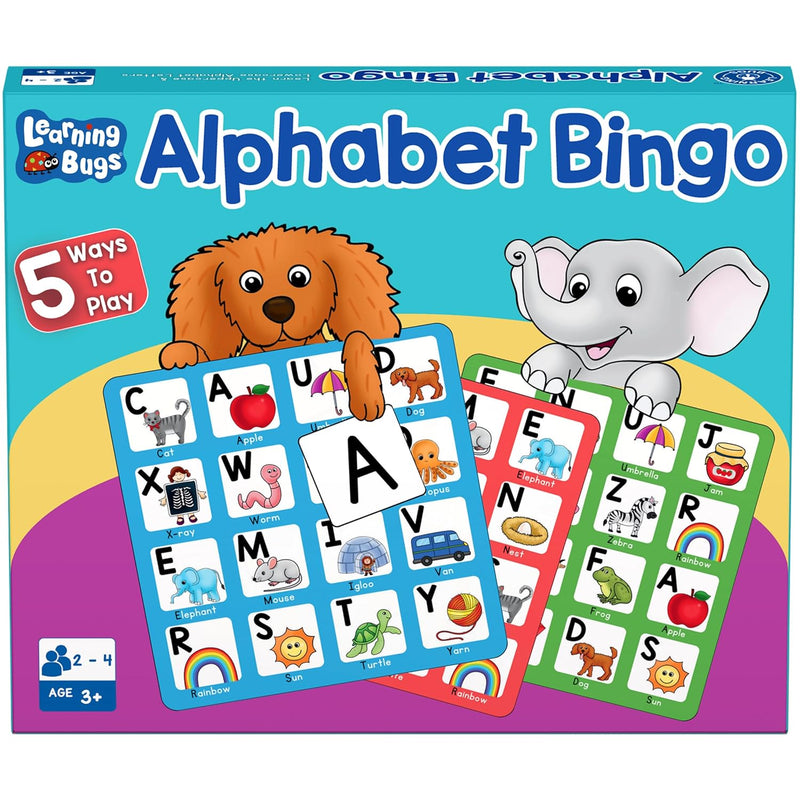 Alphabet Bingo, Learn Capital And Lowercase Letters, Abc Board Game For 2 T
