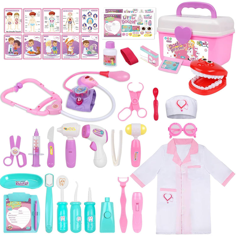 Doctor Kit For Toddlers 3 5, Medical Pretend Play Toys With Gift Case, 42 Piec