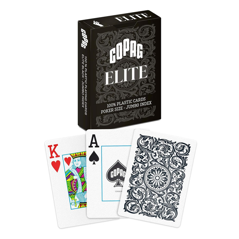 Copag Elite 100% Plastic Playing Cards, Poker Size (Standard) Jumbo Index S