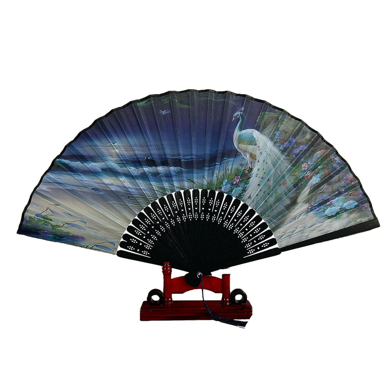 Hand Held Folding Fans 9.85"(25Cm) Are Suitable For Stage Performances, Weddin