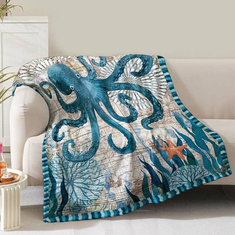 Octopus Blanket Gifts For Women Girls Men Boys Birthday Christmas Valentine Pr