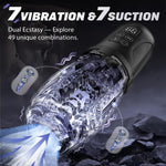 Transparent Rechargeable Male Masturbator with Suction & Vibration