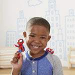 Hasbro Marvel Spidey and His Amazing Friends Hero Reveal 2-Pack, 4-Inch Scale-ActionFigures-Mask Flip Feature, Spidey and Trace-E, 3 and Up