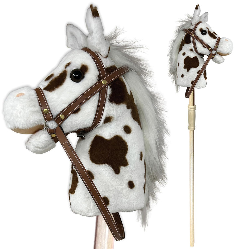Stick Horse Plush Handcrafted Hobby Horse Stick Pony Provides Fun Pretend P