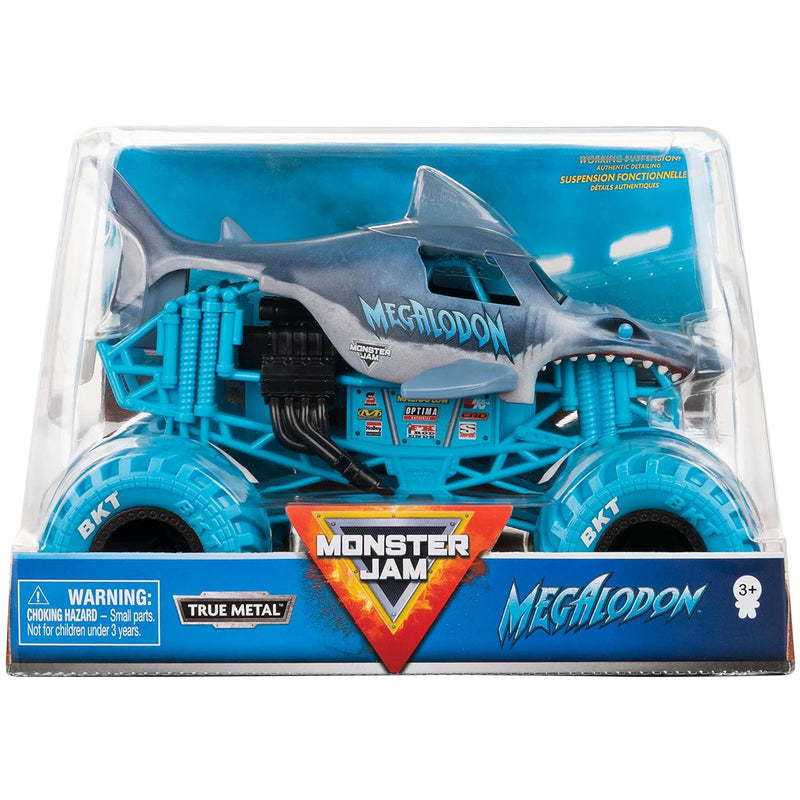 Monster Jam, Official Megalodon Monster Truck, Collector Die-Cast Vehicle,
