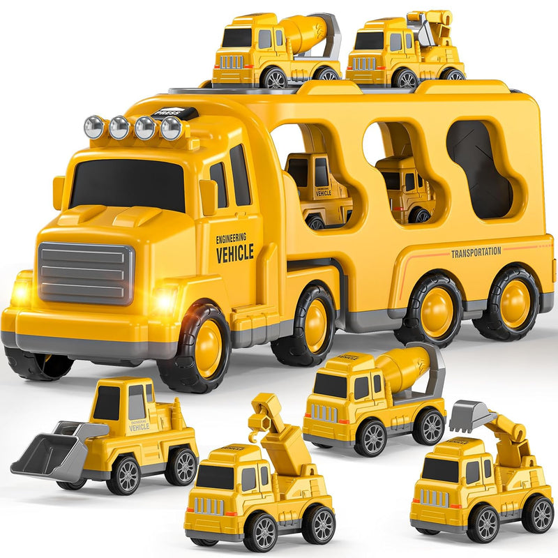TEMI Construction Truck Boy Toys for 3-5 Year Old Toddlers - Toys for 3 4 5