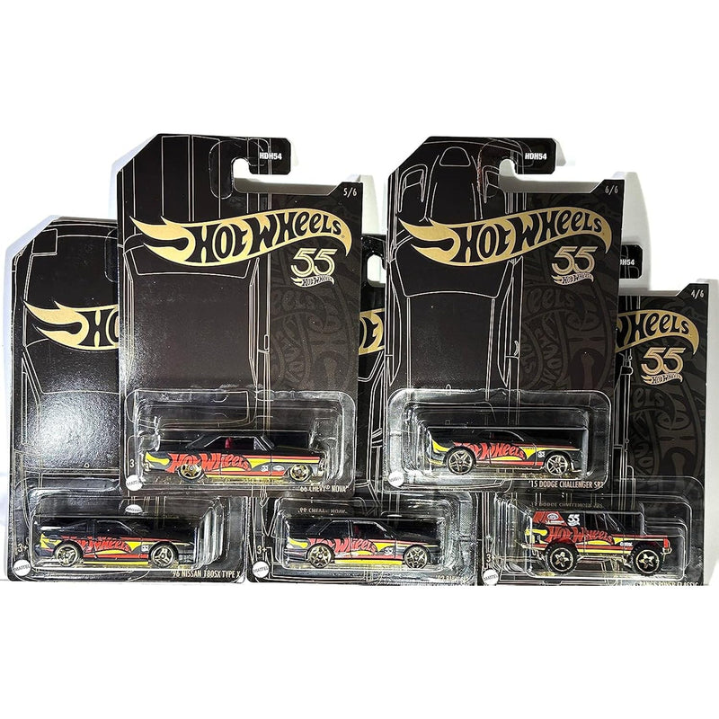 Hot Wheels - '23 Pearl & Chrome 55th Anniversary Set - 5 Cars - Does NOT In