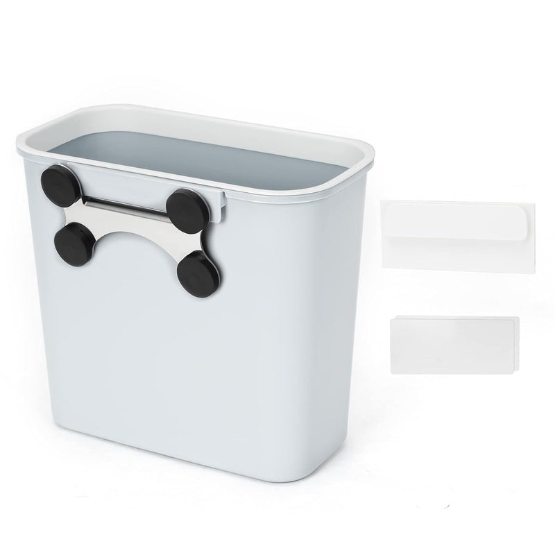 Magnetic Hanging Trash Can, 2.1 Gallon Plastic Garbage Container, Multi-Function