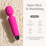 Vibrator Wand Sex Toys [ Clit Stimulator ] Vibrators For Woman Adult Toy | Gifts For Women | 20 Patterns & 8 Speeds Of Pleasure | Quiet & Small -Standard - Hot Pink