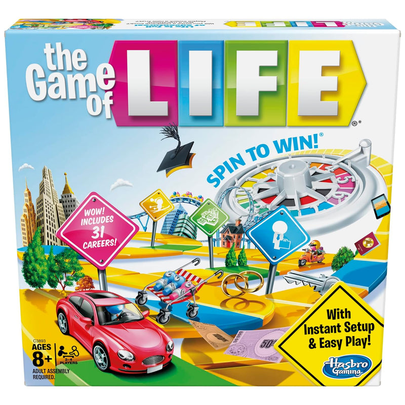 The Game Of Life Board Game, Family Games For Kids Ages 8+, Includes 31 Car