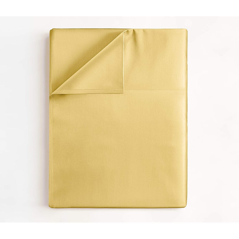 Twin Size Flat Bed Sheet - Hotel Luxury Single Flat Sheet Only - Wrinkle Free