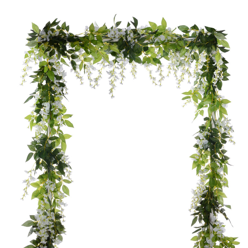 4Pcs 6.6Ft/Piece Artificial Flowers Silk Wisteria Garland- Artificial Wisteria
