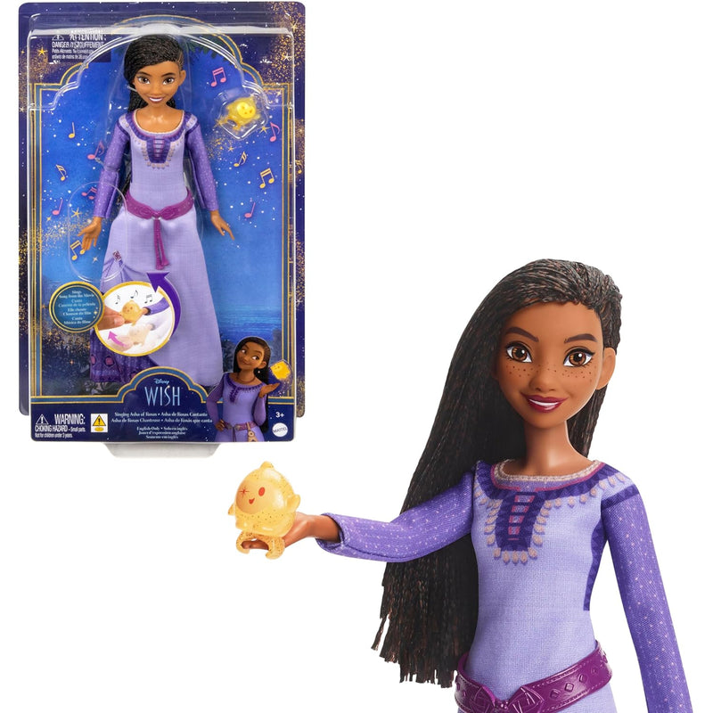 Mattel Disney Wish Toys, Singing Asha of Rosas Fashion Doll & Star Figure,