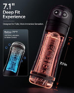 Rechargeable Male Masturbator with Suction and Vibration Modes