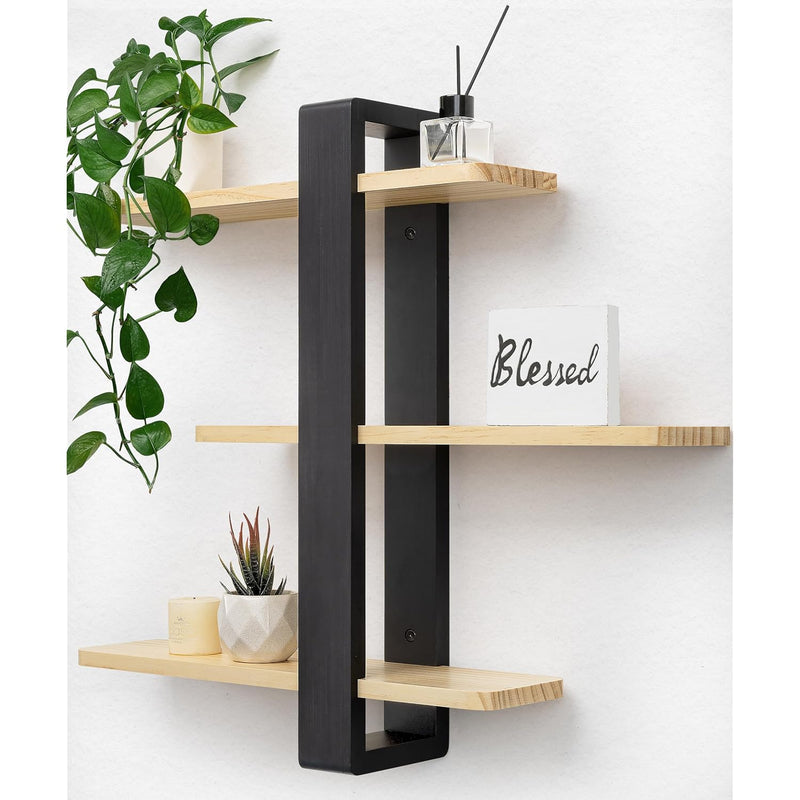 Floating Shelves Modern For Wall Mounted Shelving Unit All Pine Wood 3 Tier La