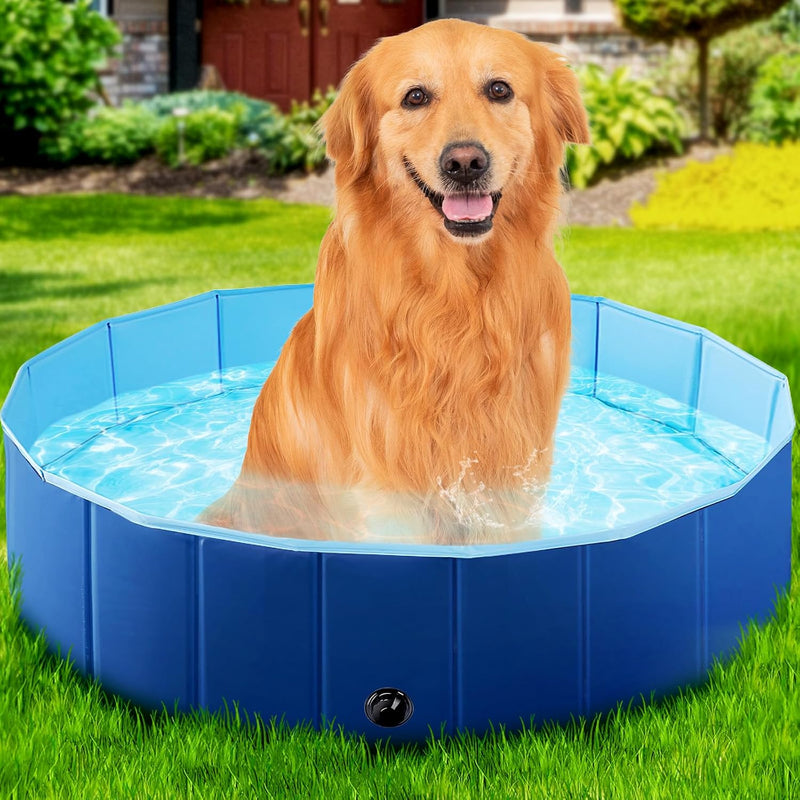 Foldable Dog Pool, Kiddie Pool Hard Plastic Pool For Kids, Swimming Pool Fo