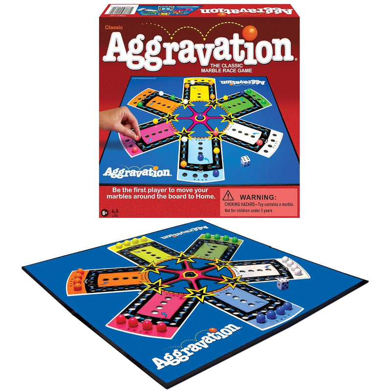 Aggravation With Retro Artwork By Games Usa, The Classic Marble Race Game,