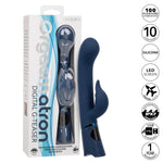 Orgasmatron Digital G-Teaser Rechargeable Silicone Waterproof G Spot Rabbit Vibrator Blue - Se-4389-10-3