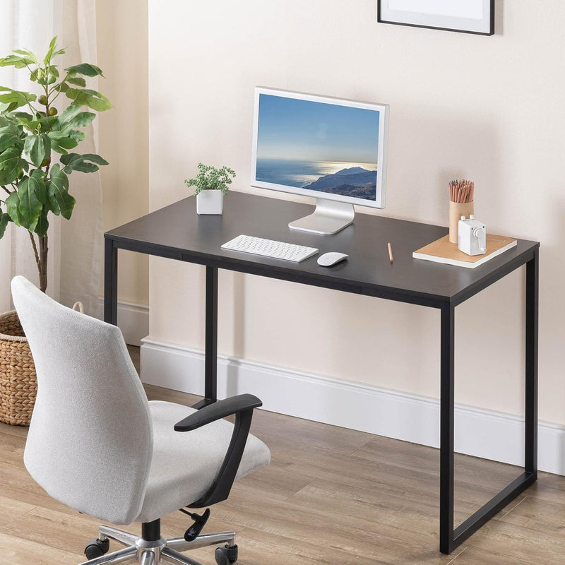 Jennifer 47 Inch Black Frame / Computer Workstation / Office Desk / Easy Assem