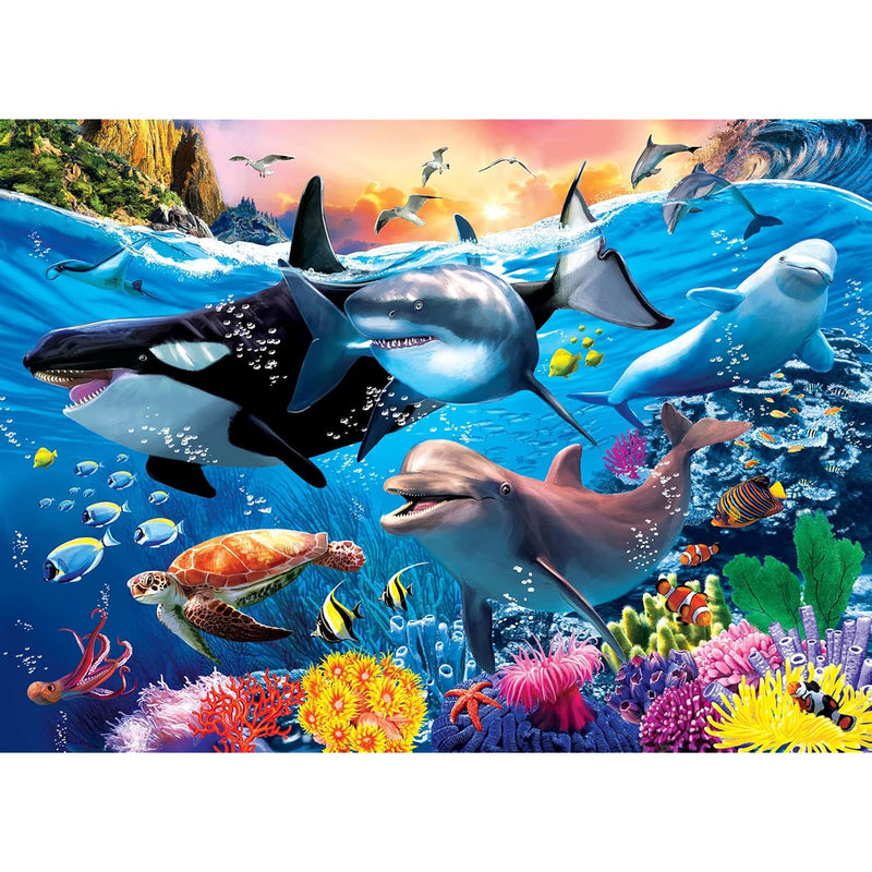 Puzzles For Kids Ages 4 8 Year Old Underwater World,100 Piece Jigsaw Puzzle