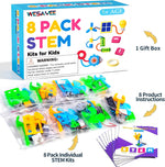 8-Pack Solar STEM Building Kits for Kids Ages 8-12