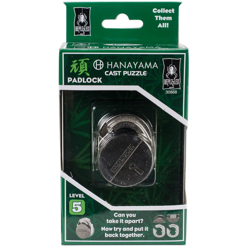 Padlock Hanayama Metal Brainteaser Puzzle Mensa Rated Level 5, For Ages 12