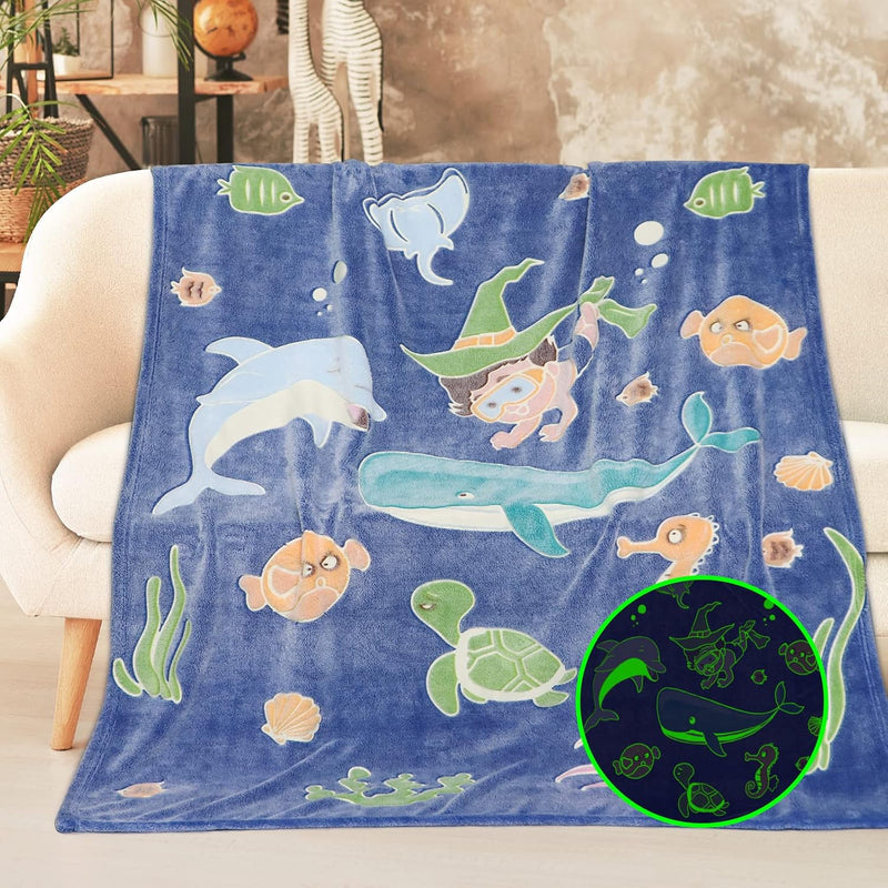 Fleece Blanket Throw Blue Toddler Boy Blankets Soft Plush Super Soft Throw Bla