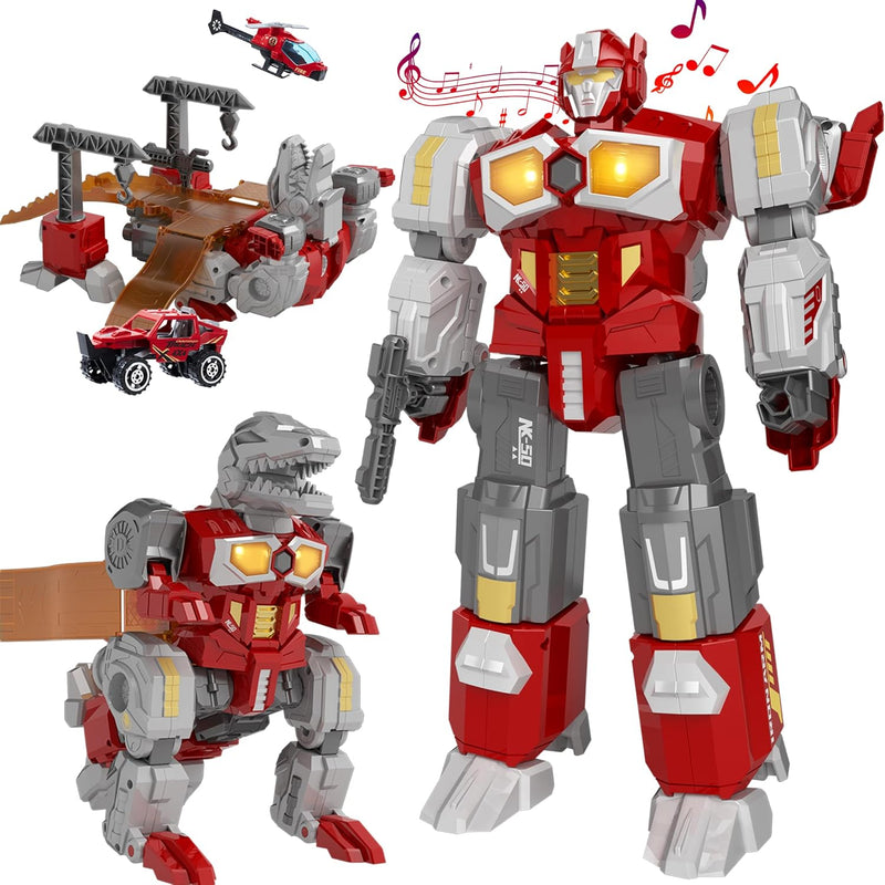 Transforming Toys Dinosaur Robot Action Figures Magnetic Assembling Robot Toys