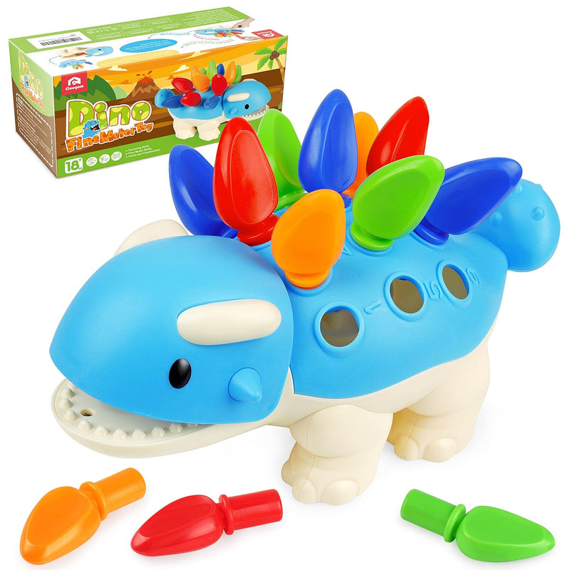 Coogam Dinosaur Fine Motor Skills Toy, The Ankylosaurus Toys 13 Pcs, Sortin