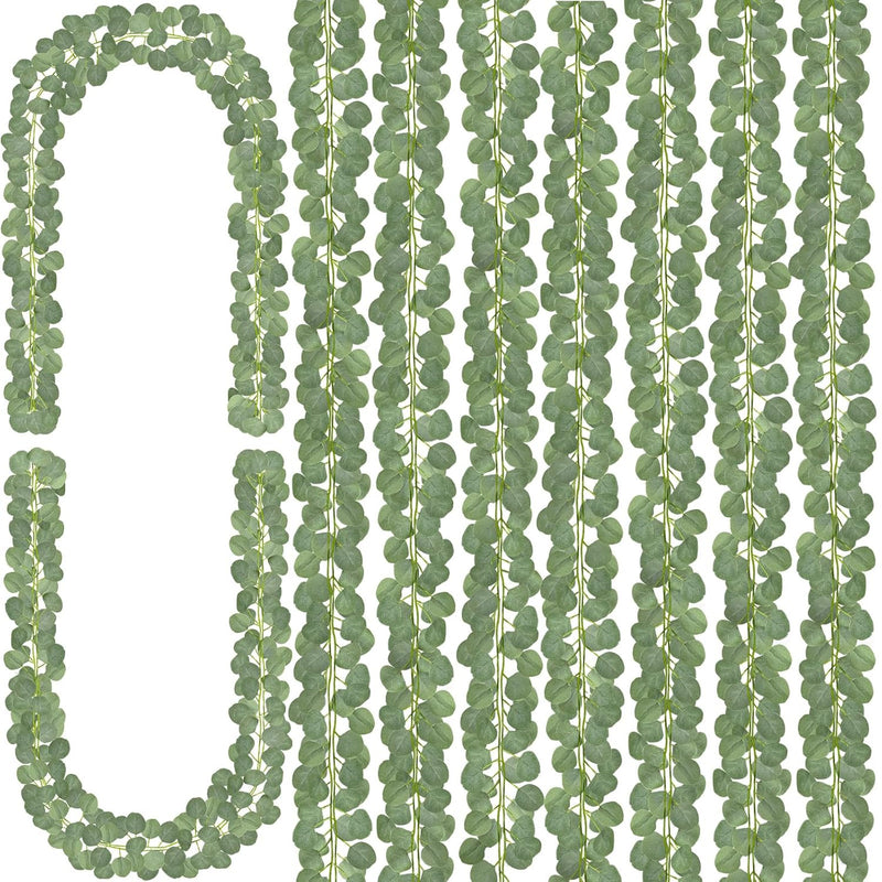 8Pcs Eucalyptus Garland,Artificial Eucalyptus Leaves Table Greenery Garland Wr