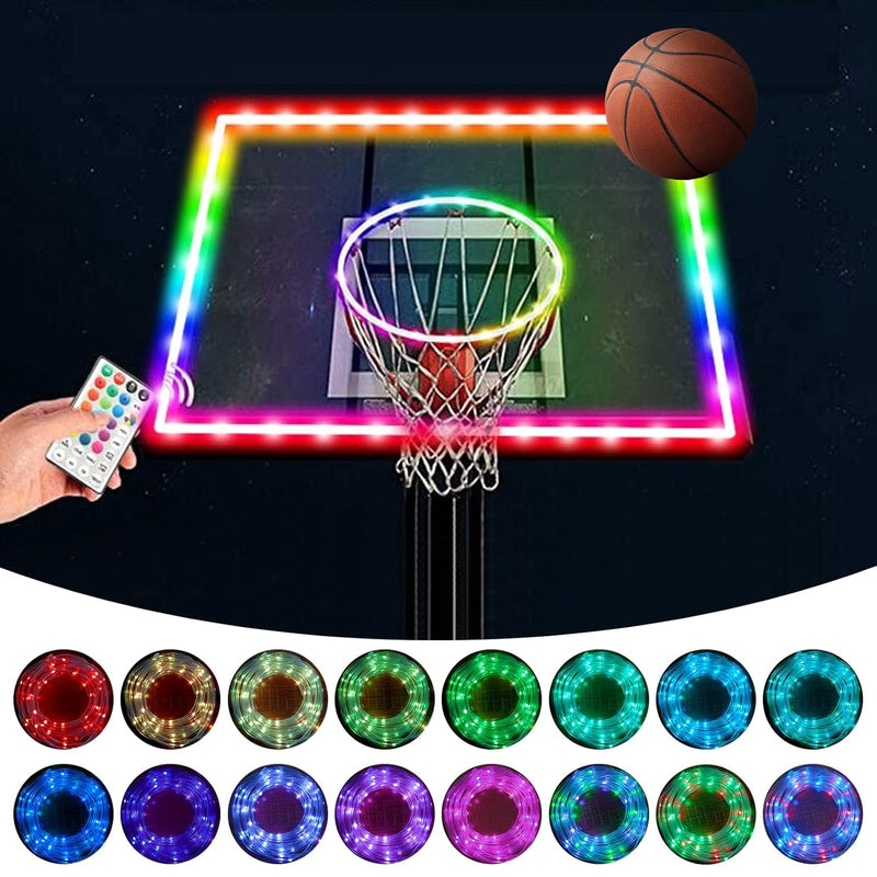 Led Basketball Hoop Light Rim And Backboard, Remote Control Basketball Rim
