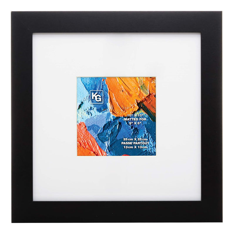 Matted Classic Langford Picture Frame, 10" X 10", Black