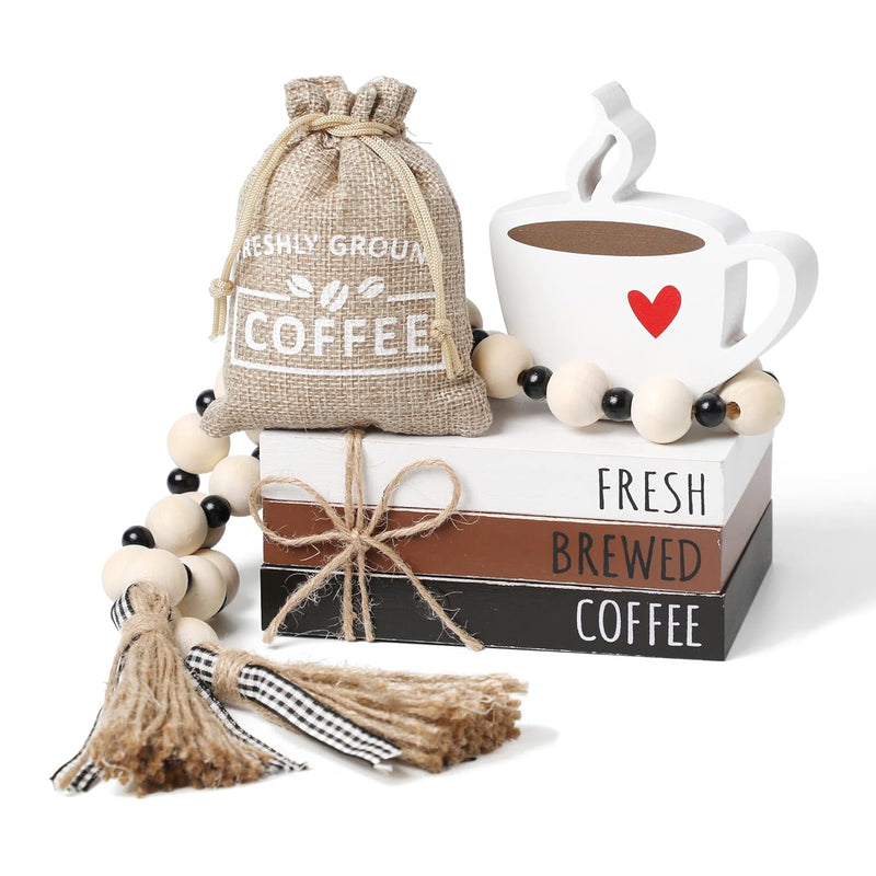 6 Pcs Coffee Bar Decor Mini Coffee Bar Accessories Coffee Bar Sign Coffee Tier