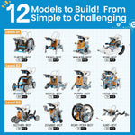 12-in-1 Solar Robot Building STEM Kit for Kids Ages 8+
