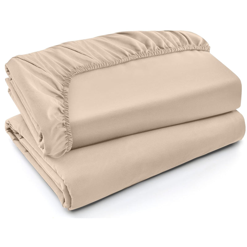 Twin Xl Fitted Sheets - Bulk Pack Of 2 Bottom Sheets - Soft Brushed Microfiber