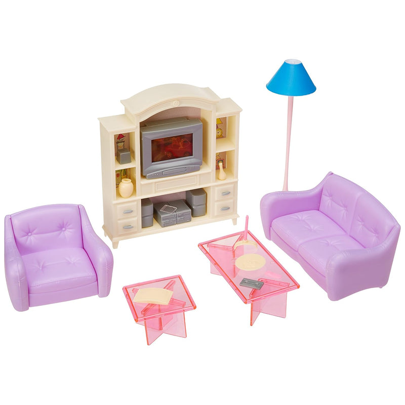 Dollhouse Furniture, Living Room With Tv/Dvd Set And Show Case Play Set