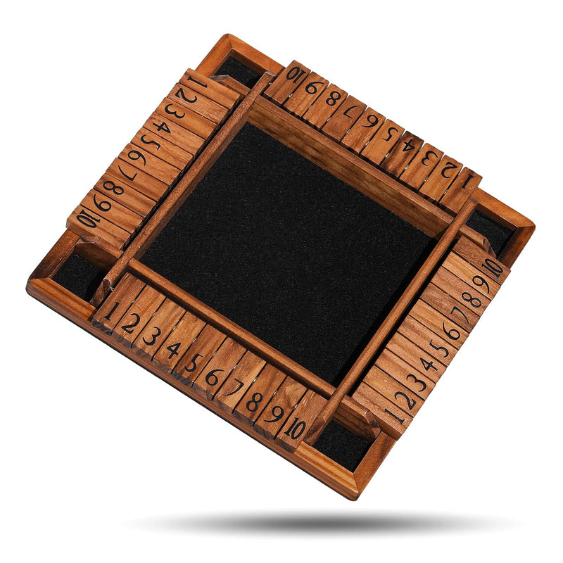 Shut The Box Game Wooden For 1 4 Players?Educational & Fun Wooden Board Gam