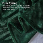 Flannel Fleece Queen Size Bed Blanket, Soft Velvet Lightweight Bedspread Plush Fluffy Coverlet Chevron Design Decorative Blanket For All Season, 90X90 Inch, Deep Green