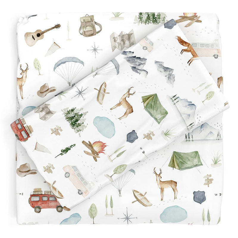 Pobi Baby - Premium Twin Fitted Sheet, Flat Sheet With Pillow Case - Ultra-Sof